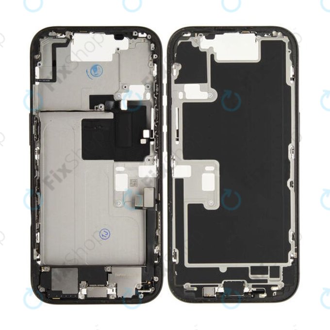 Apple iPhone 16 Pro - Střední rám + Tlačítka zapínání + Hlasitosti (Black Titanium)