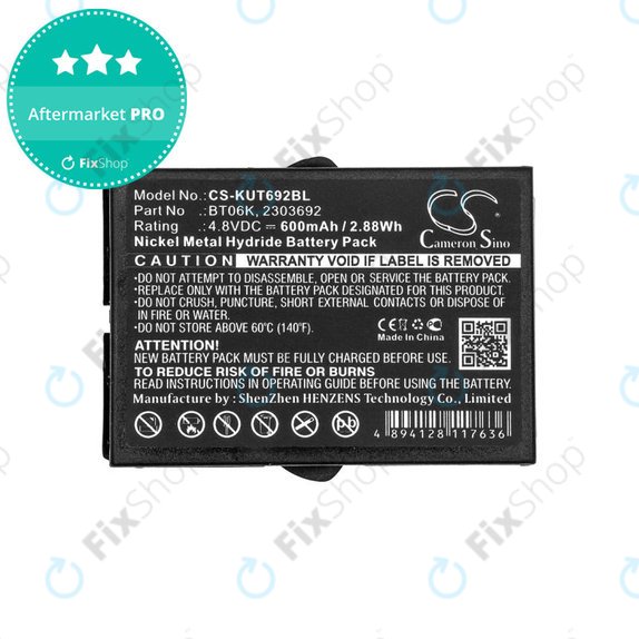 Baterie pro Ikusi T70, TM70, 600mAh, Ni-MH, 4.8V, BT06K, HQ