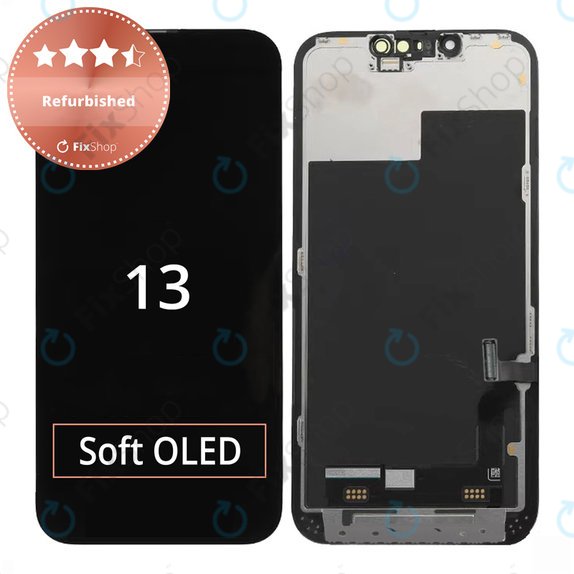 Displej pro iPhone 13, Dotykové sklo s rámem, Refurbished
