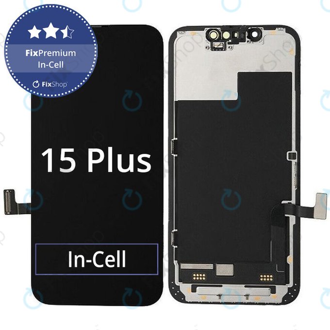 Displej In-Cell FHD pro iPhone 15 Plus, Dotykové sklo s rámem, FixPremium