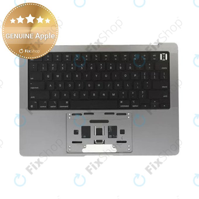 Horní rám klávesnice pro MacBook Pro 14", A2442 (2021), A2779 (2023), s klávesnicí US a baterií, Space Gray, 661-32210, Genuine Apple