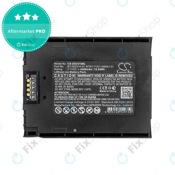 Baterie pro Zebra Tc51, Tc52, Tc56, Tc57, 4200mAh, Li-Ion, 3.7V, BT-000314-01, HQ