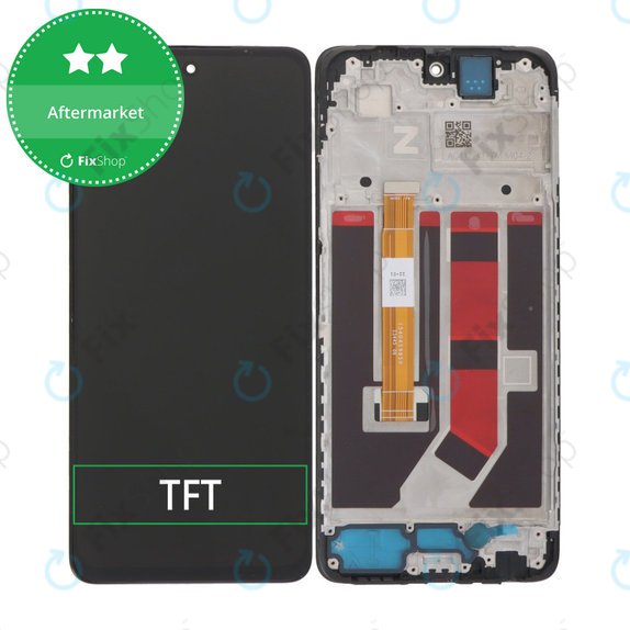Oppo A58 4G CPH2577 - LCD Displej + Dotykové Sklo + Rám (Black) TFT
