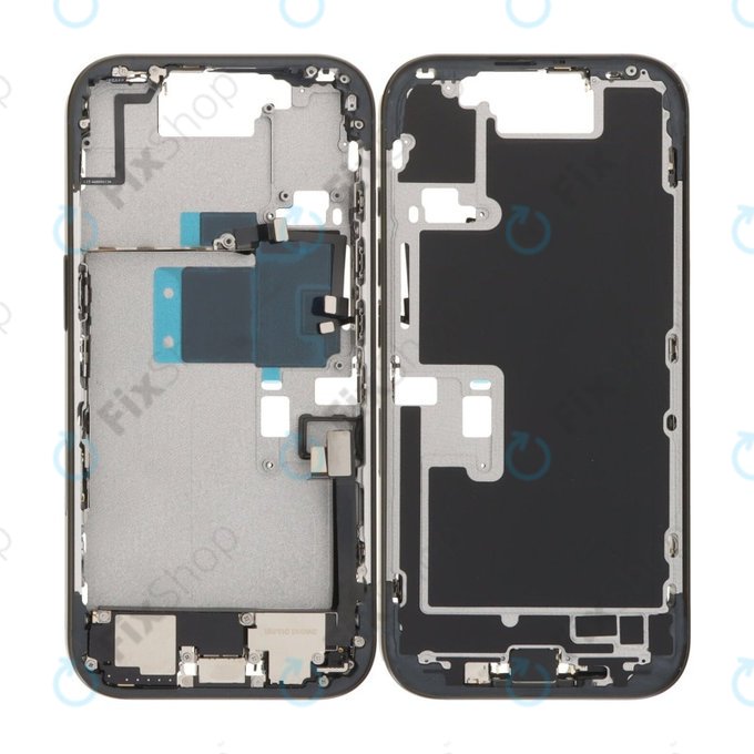Apple iPhone 16 Pro - Střední Rám + Tlačítka Zapnutí, Hlasitosti a Kamery (Black Titanium)