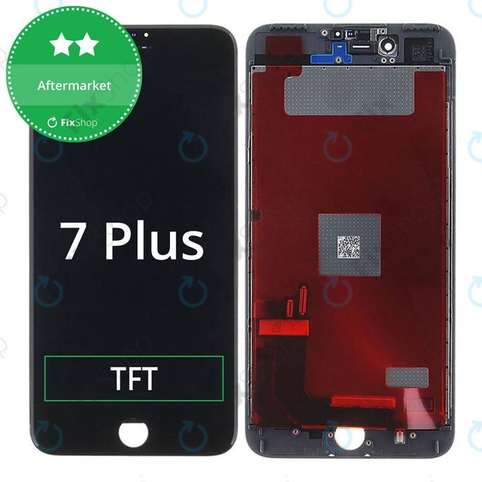 Displej pro iPhone 7 Plus, Black, Dotykové sklo s rámem