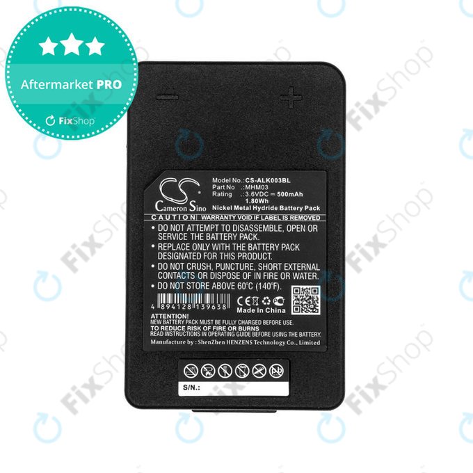 Baterie pro Autec LK Neo, 500mAh, Ni-MH, 3.6V, MHM03, R0BATT00E11A0, HQ